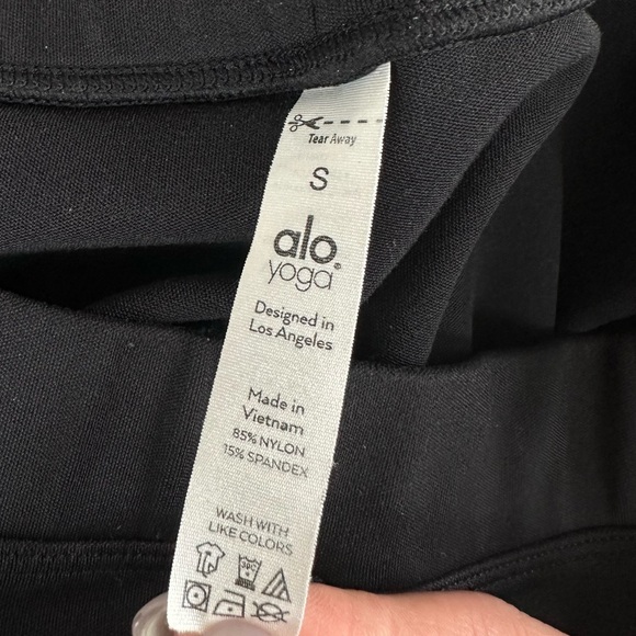 ALO Yoga High-Waist Zip It Flare Leggings Ankle Slit - Picture 9 of 9